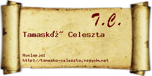 Tamaskó Celeszta névjegykártya